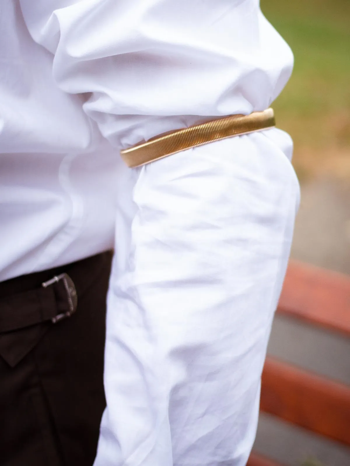 1940s Men's Accessory Bundle - Gold Collar Bar & Sleeve Holders Set