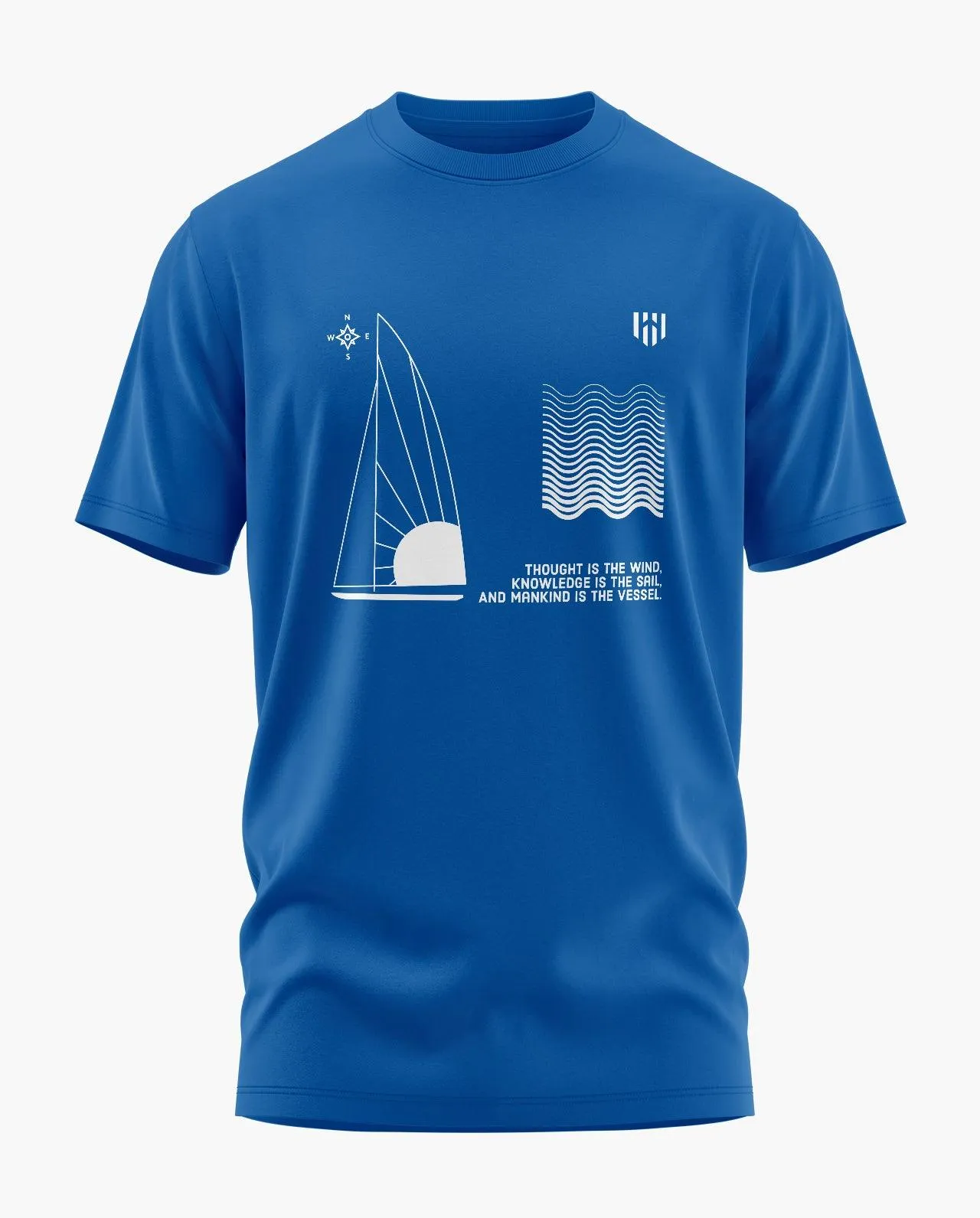 Abstract Sailboat Signature LuxeSoft Cotton T-Shirt