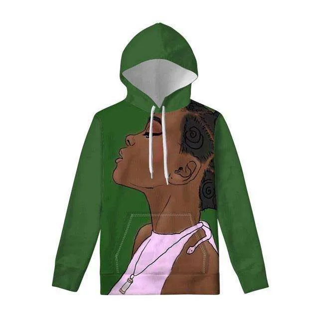 Black Afro Girls Hoodies