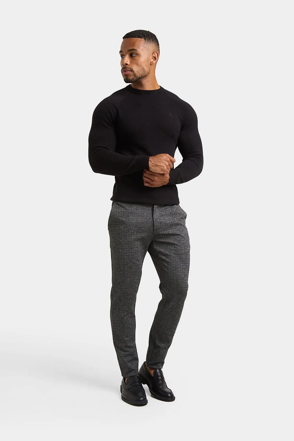 Check Trousers in Black/Grey