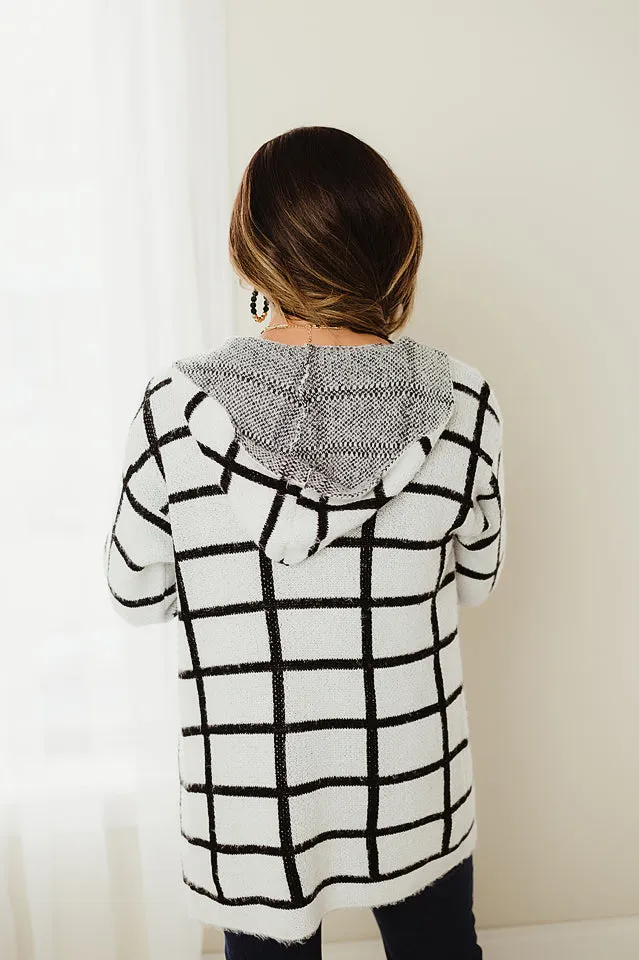 Checker Plaid Cardigan