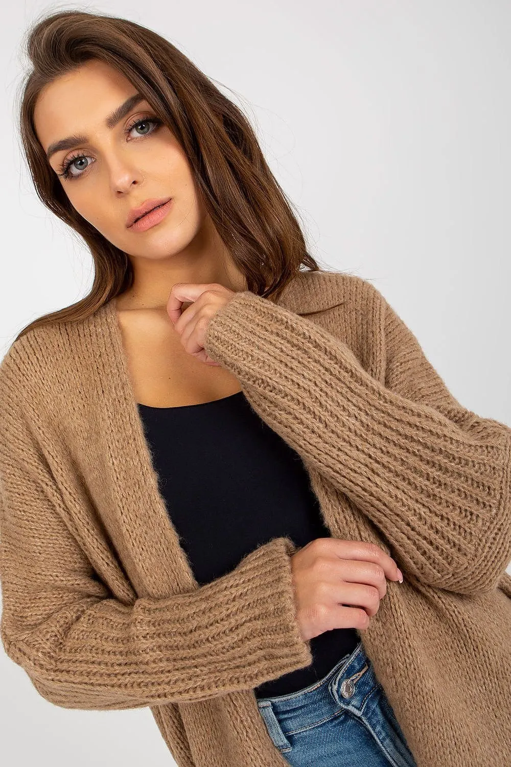 Chic Lettered Knit Cardigan for Effortless Style