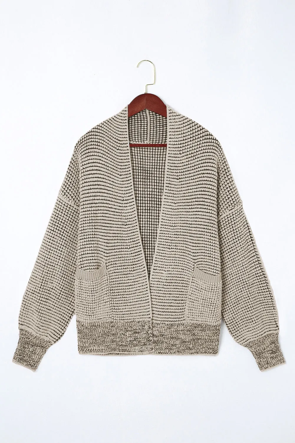 Chunky Knit Oversized Collar Cardigan