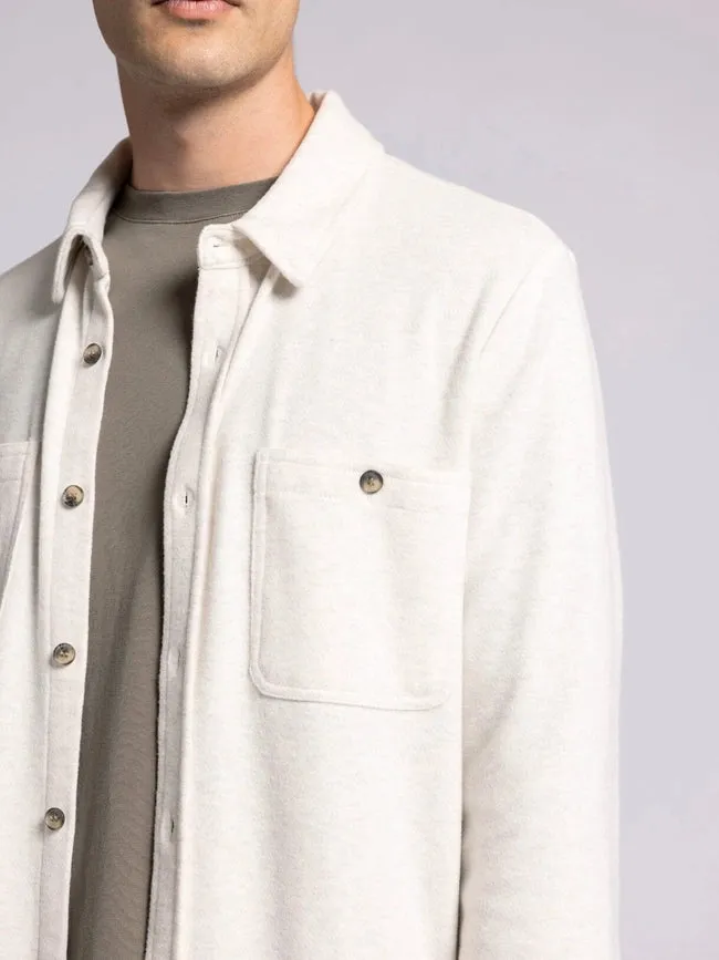 Clark Shirt - Long Sleeve Button Up  HEATHER OATMEAL