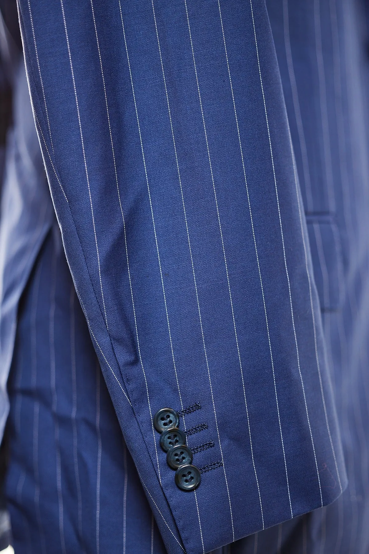 Classic Fit Navy and White Pinstripe Sport Jacket ST-422