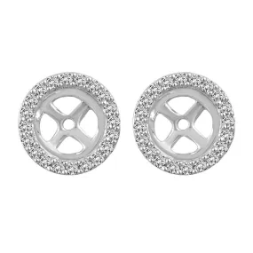 Classic Round Diamond Stud Jackets 1/4ct