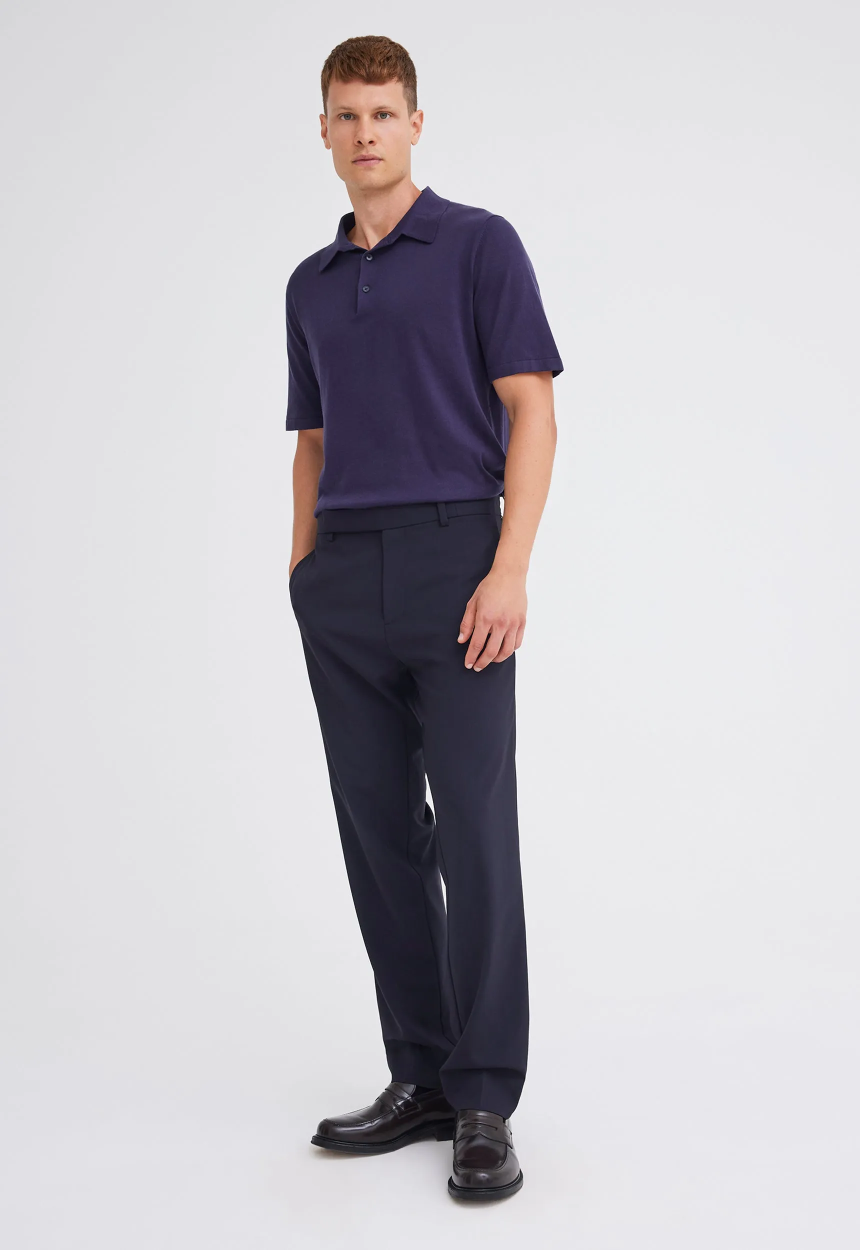 Claye Merino Wool Pant - Darkest Navy