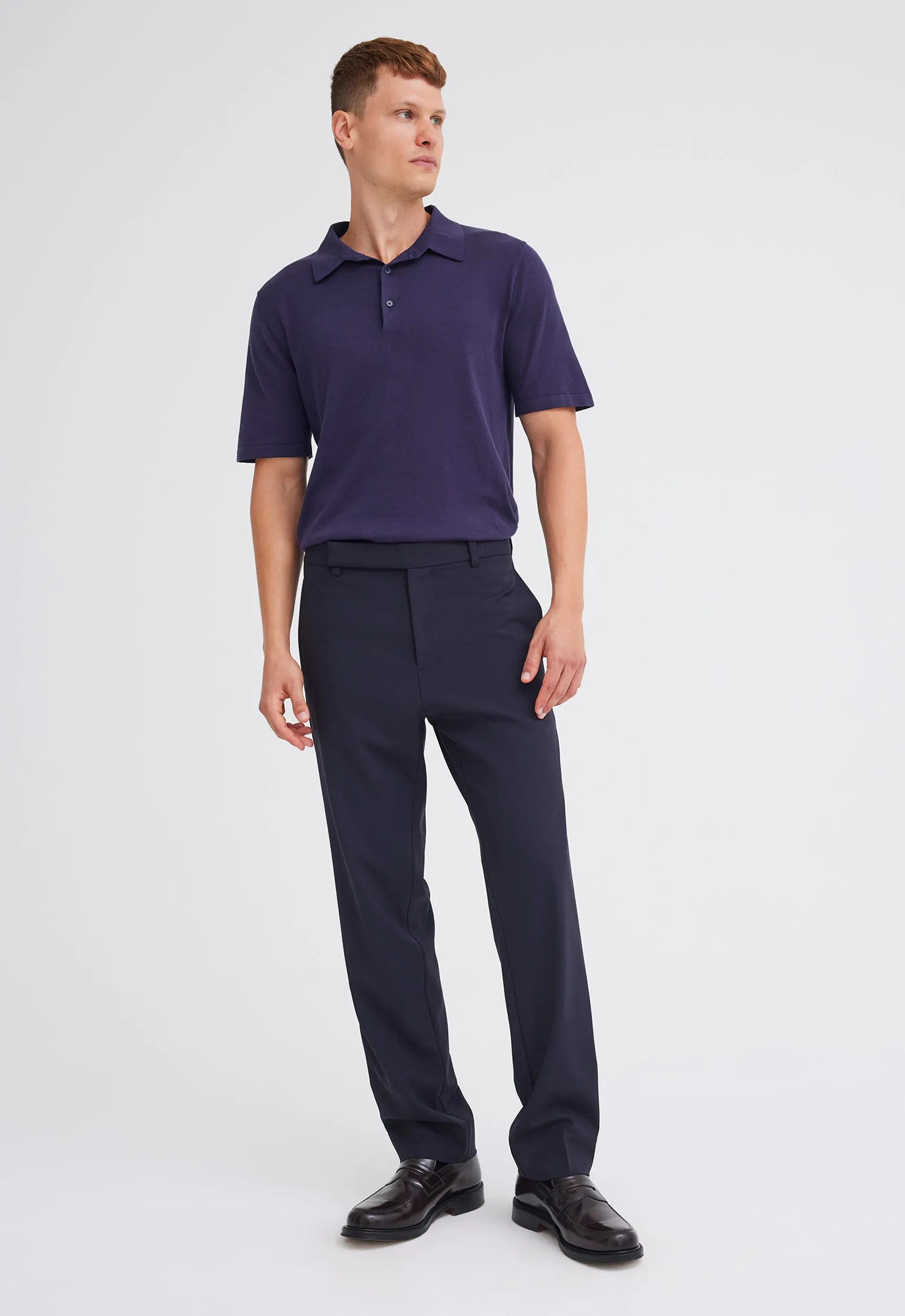 Claye Merino Wool Pant - Darkest Navy