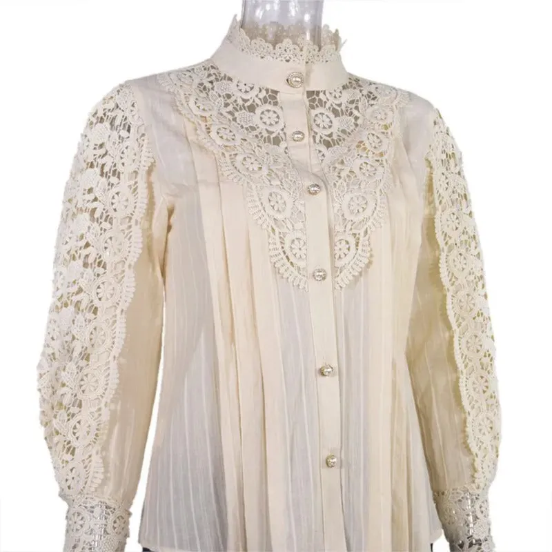 Coraline - Sexy Long-Sleeve Lace Blouse for Women