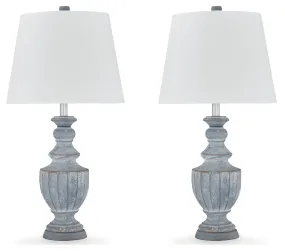 Cylerick 2-Piece Table Lamp Set in Antique Blue