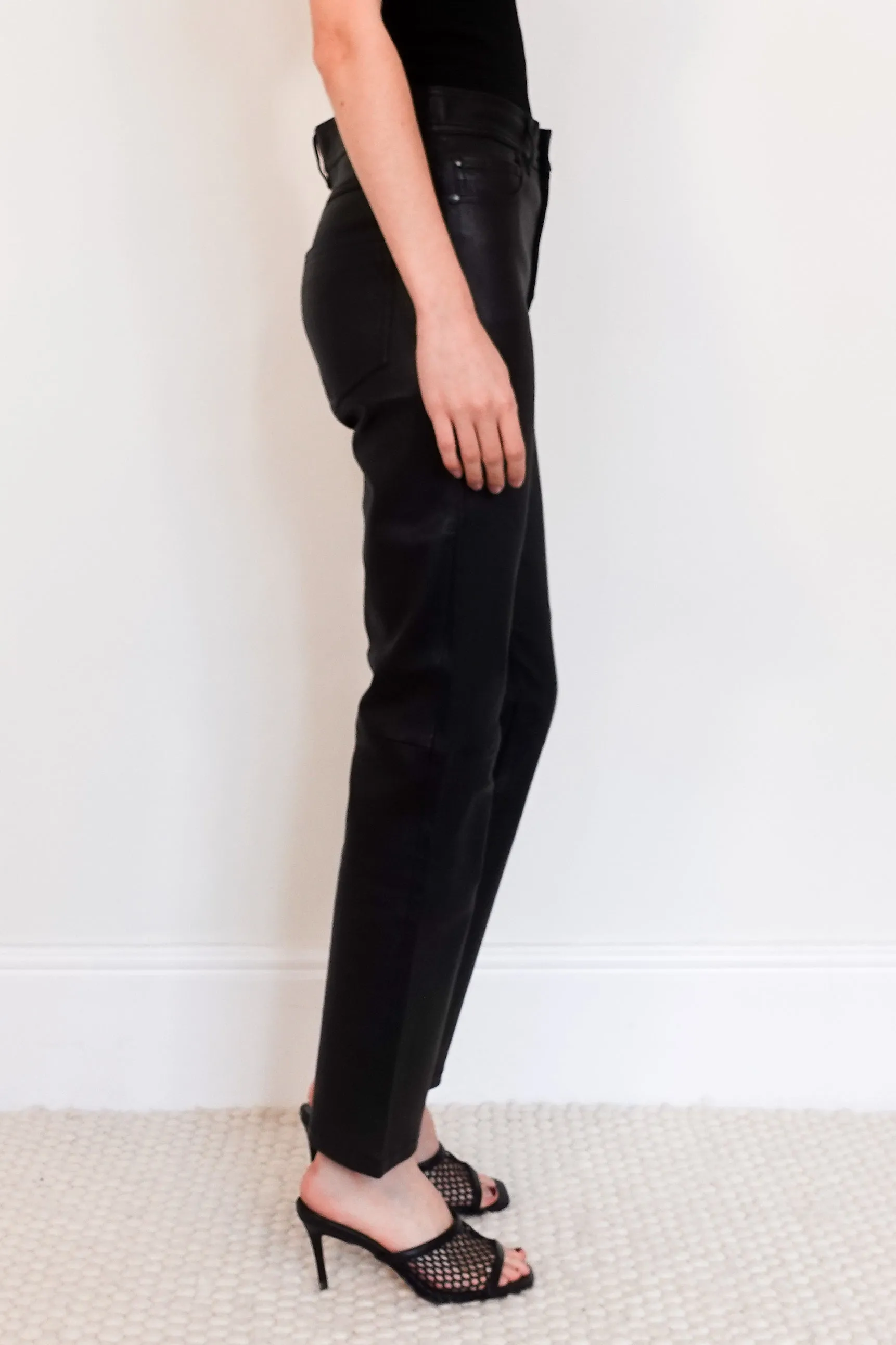 Den leather stretch trousers RRP £975