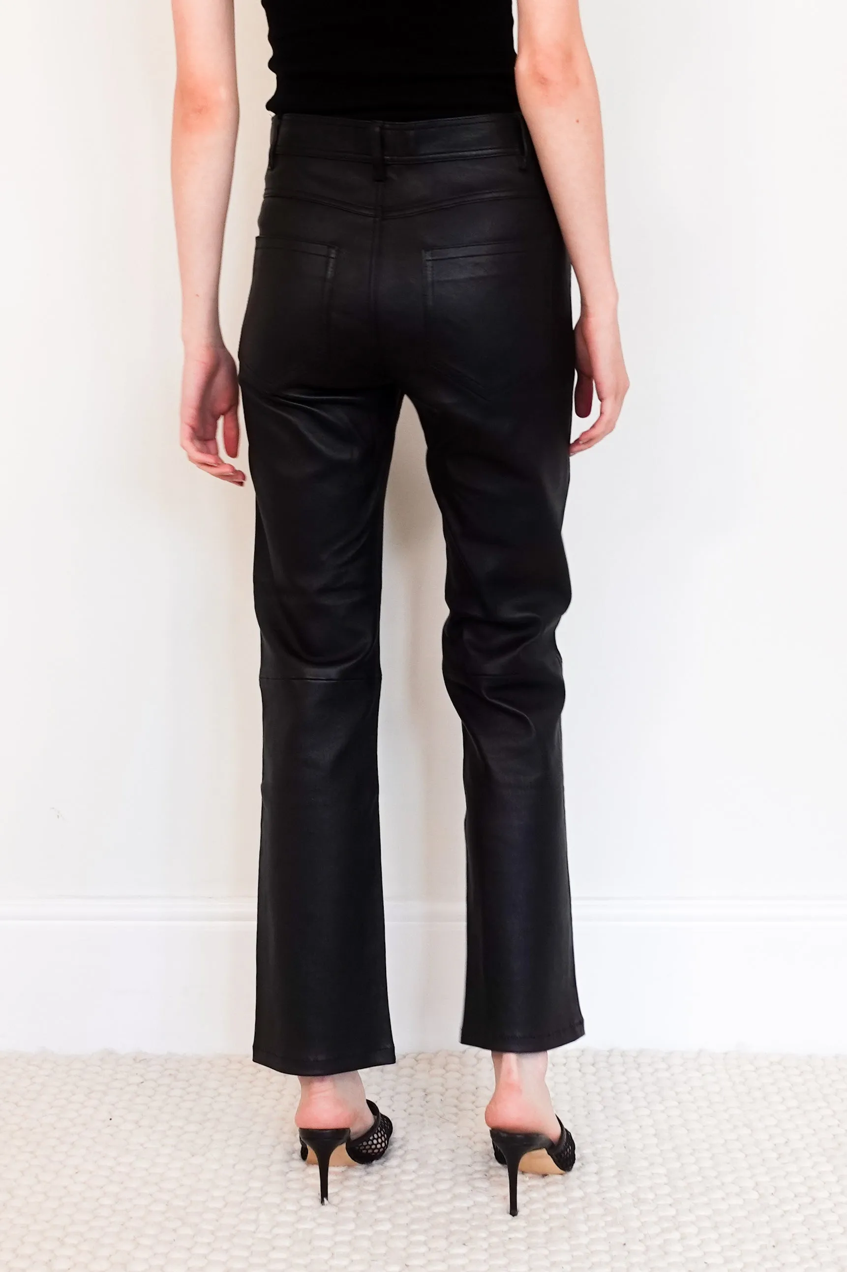 Den leather stretch trousers RRP £975