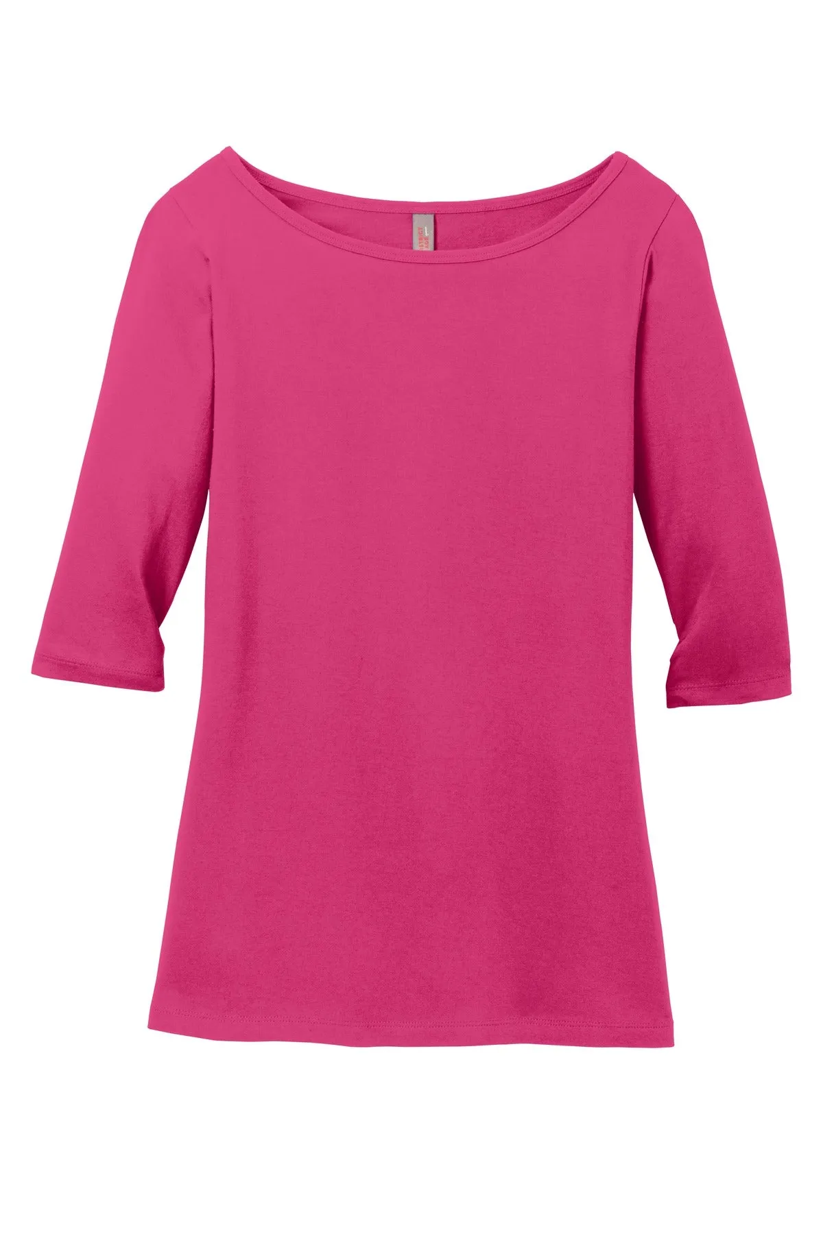 District Women's Perfect Weight 3/4-Sleeve Tee. DM107L