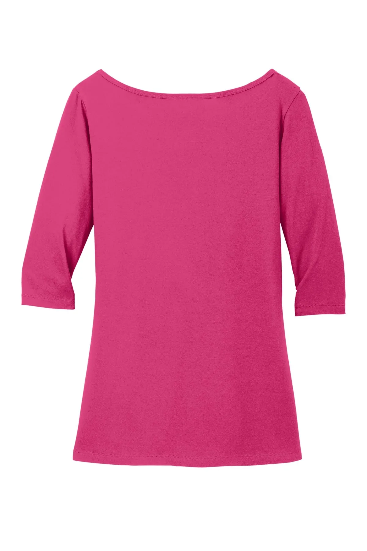 District Women's Perfect Weight 3/4-Sleeve Tee. DM107L