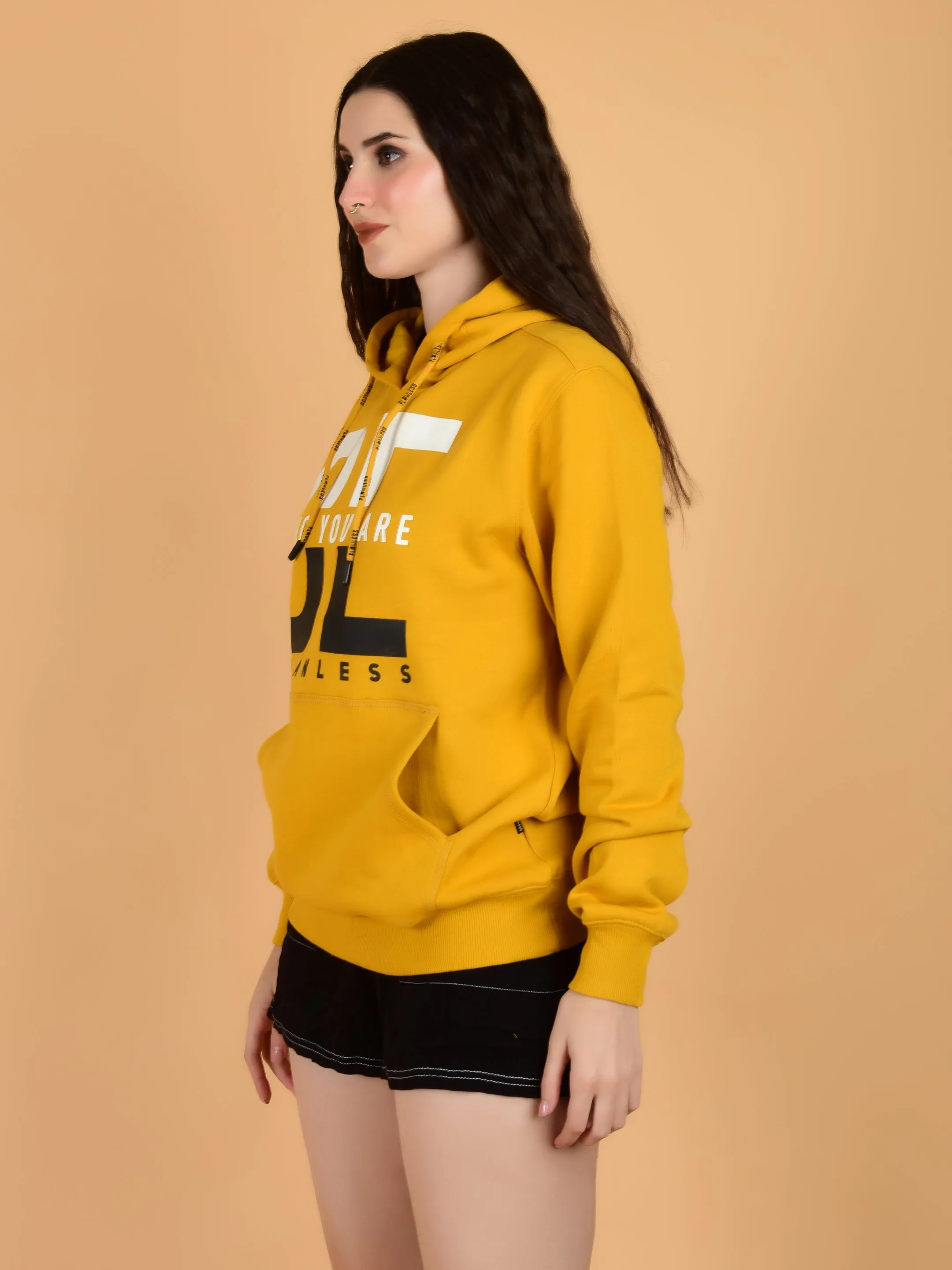 Flawless Trendy Women Yellow Hoodie