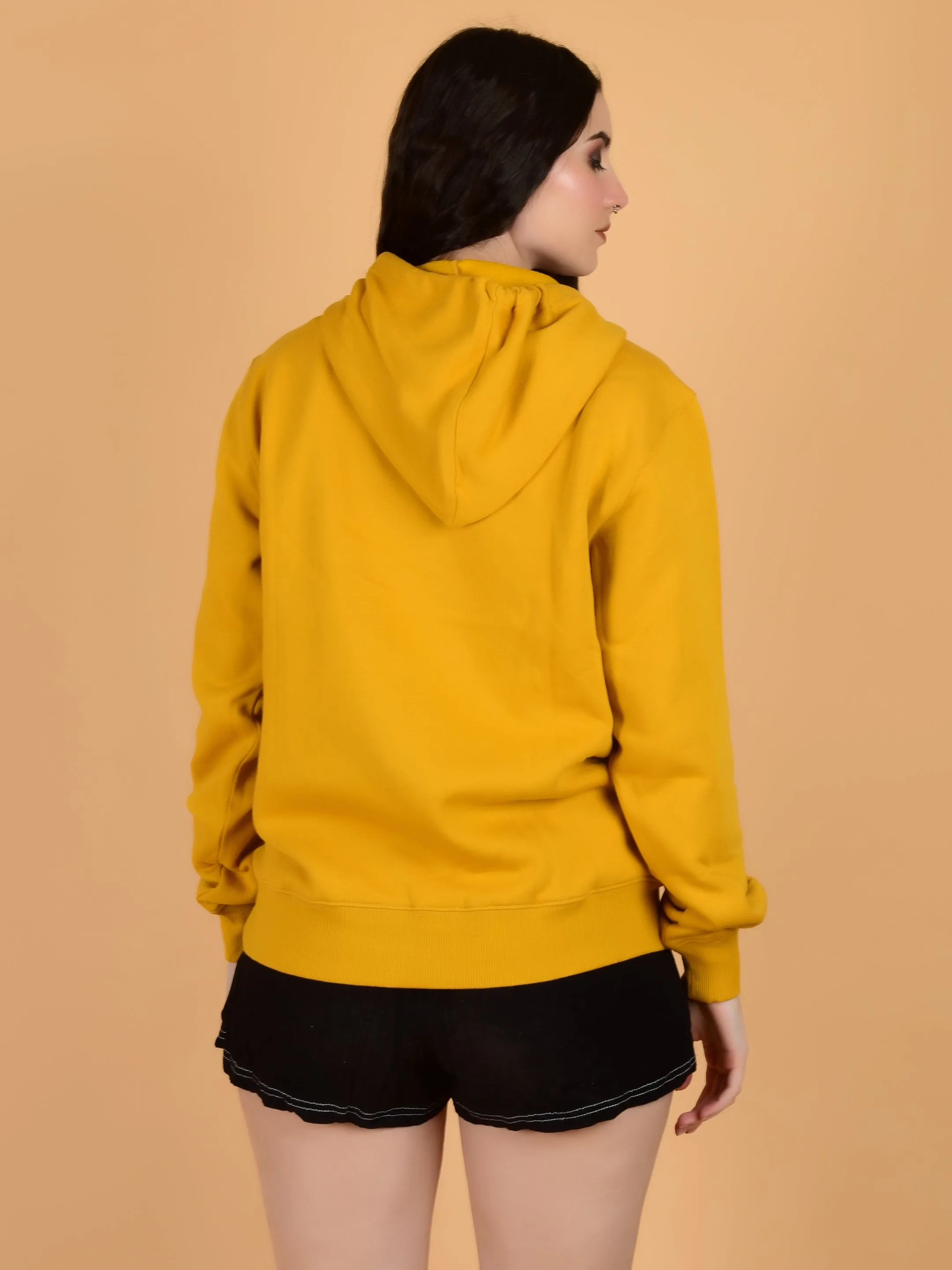 Flawless Trendy Women Yellow Hoodie