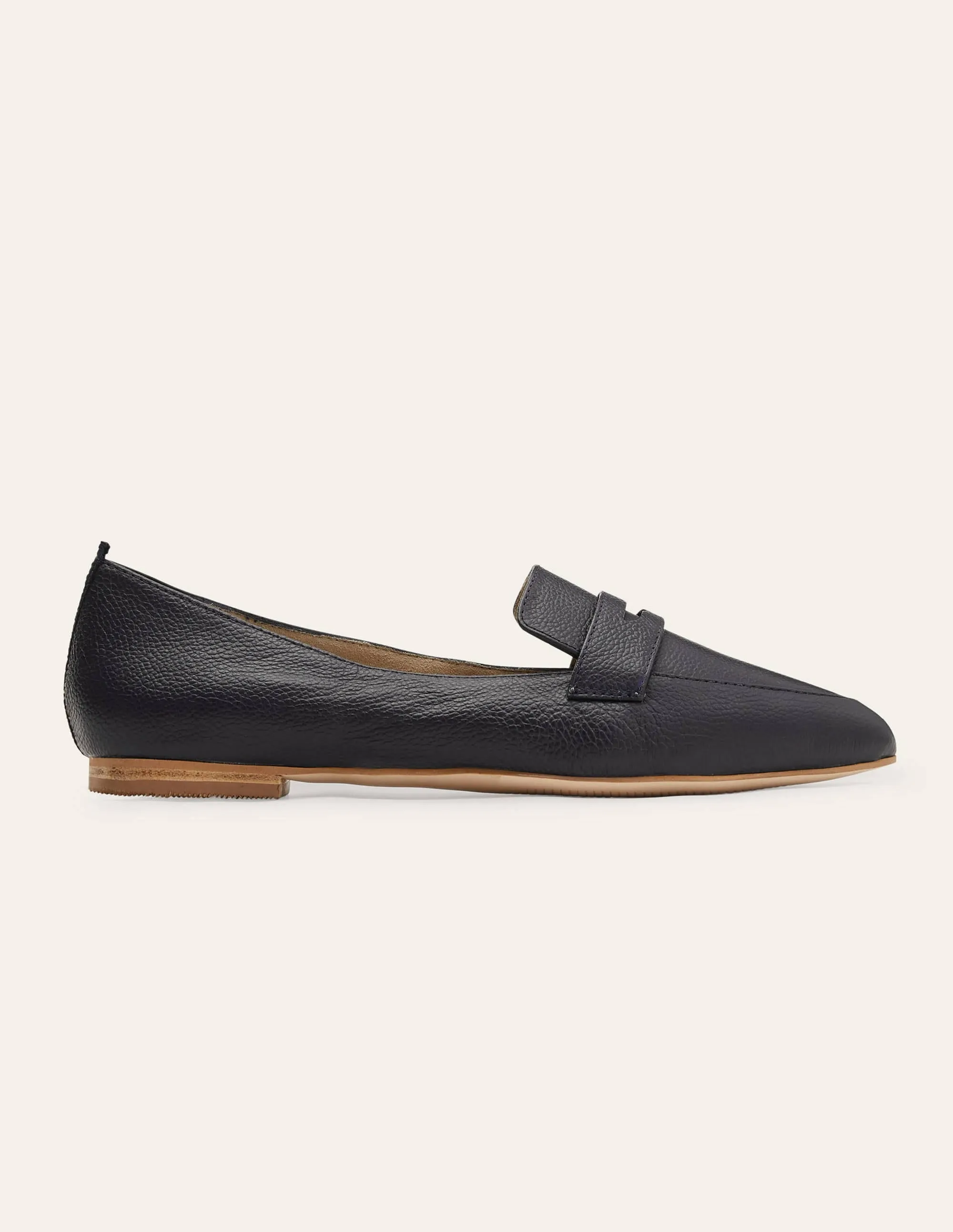 Flexi Sole Penny Loafers-Navy