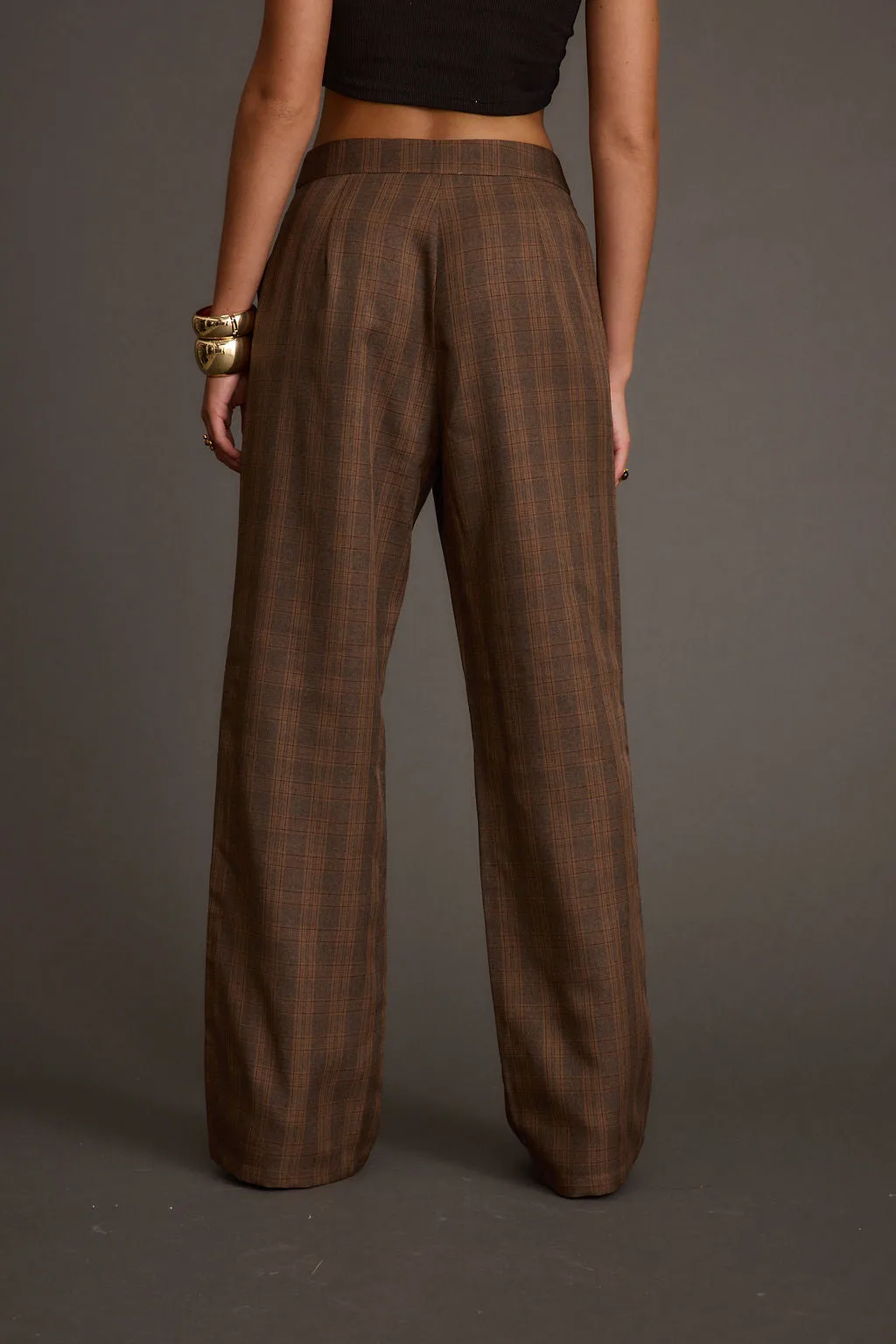 Franklin Tan Checkered Pant