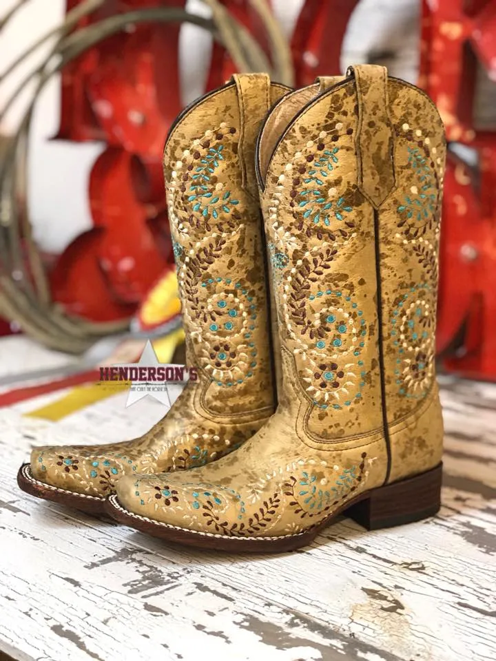 Gold Embroidery Boot