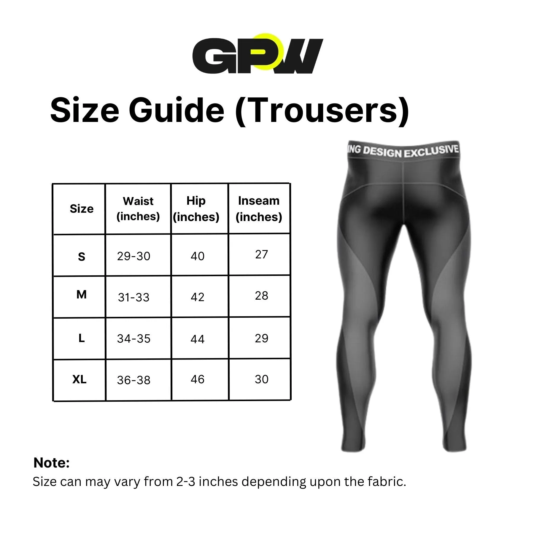 GPW Men's Slim Fit Trousers with Zipper Pockets for Training