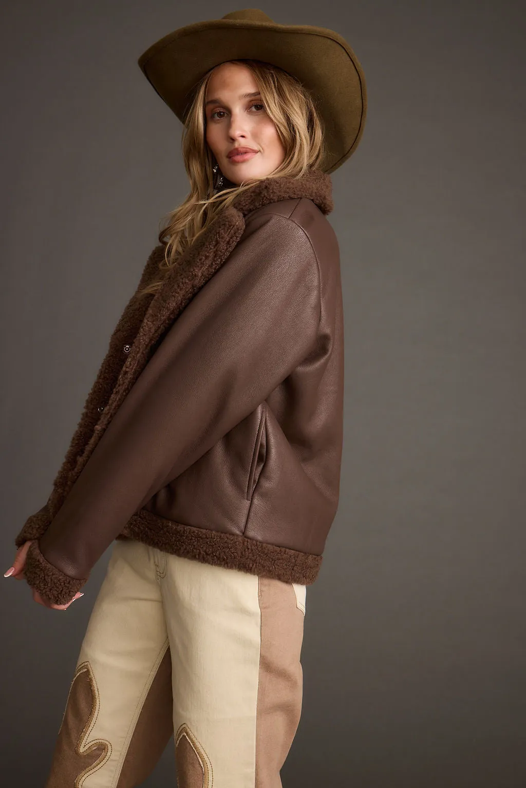 Great Falls Brown Sherpa Coat