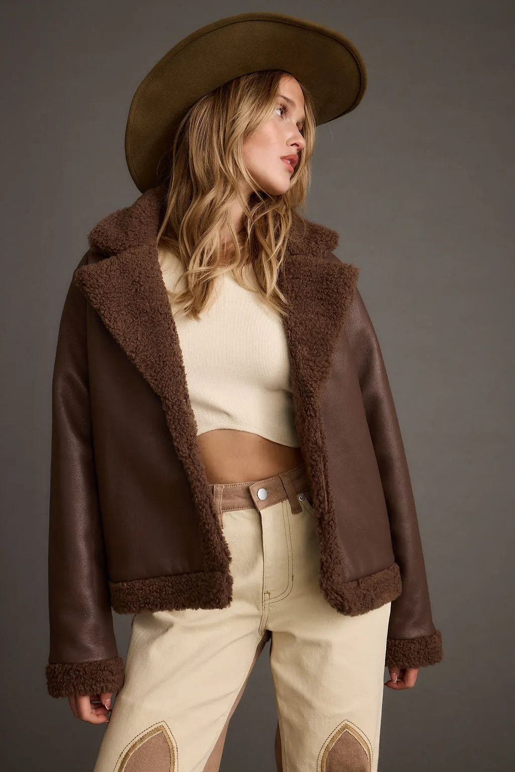 Great Falls Brown Sherpa Coat