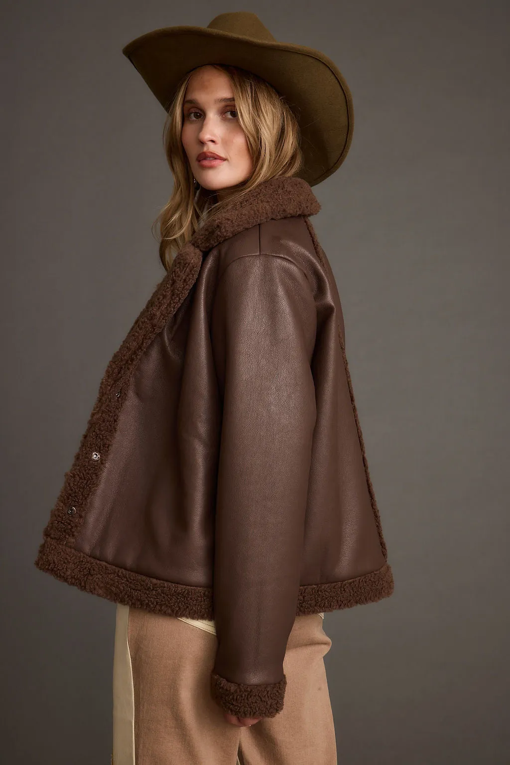 Great Falls Brown Sherpa Coat