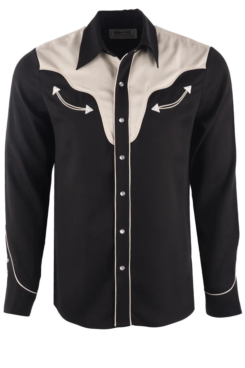 H Bar C Ranchwear San Juan Pearl Snap Shirt - Black