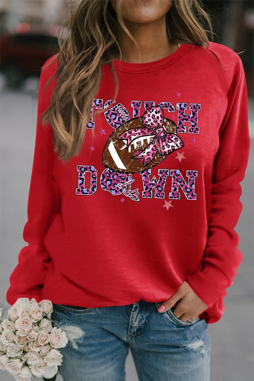 Halloween Solid Color Crew Neck Pullover Rugby Butterfly Sweatshirt