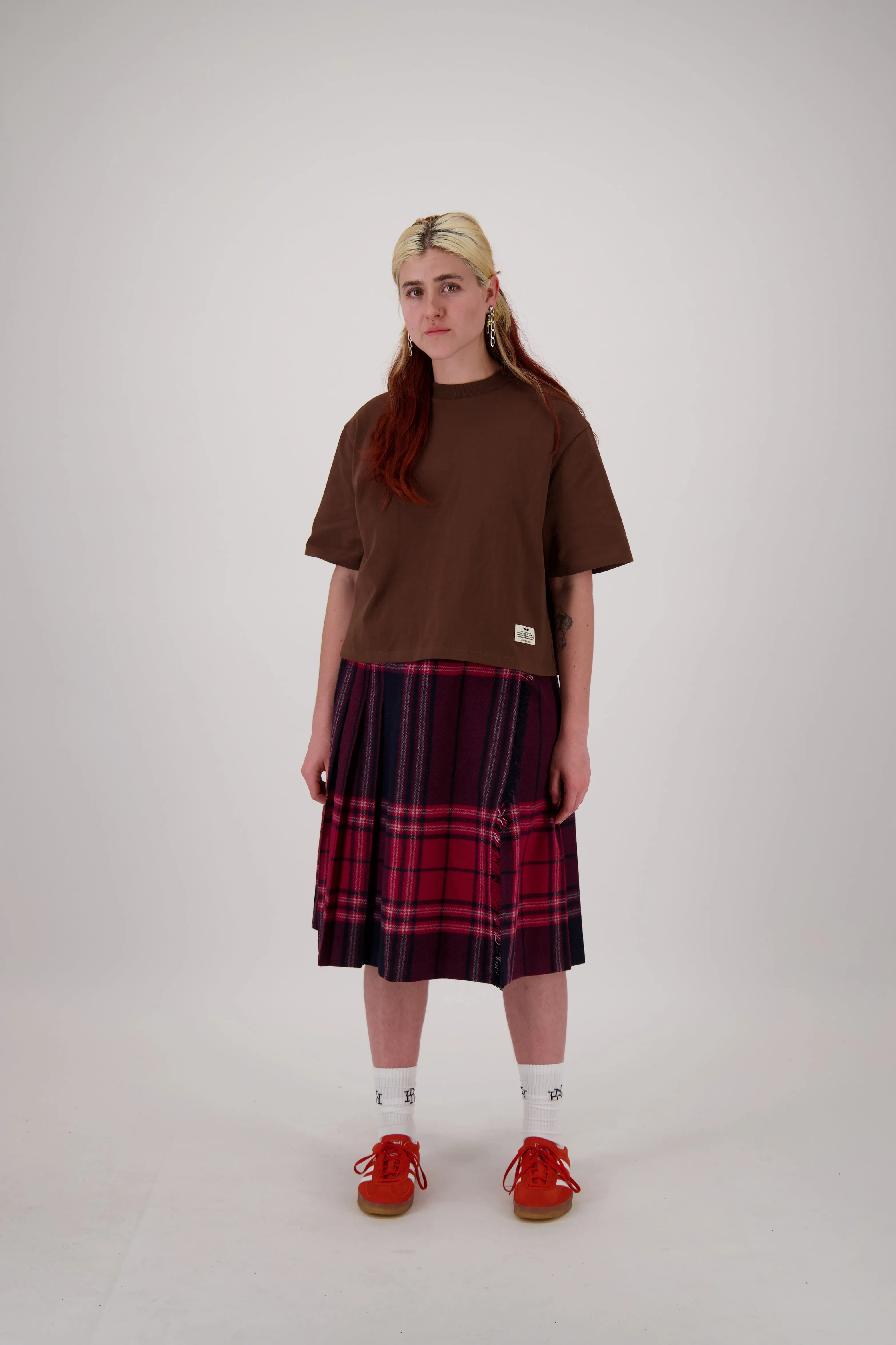 Heavy Weight Cropped Tee - Chocolate