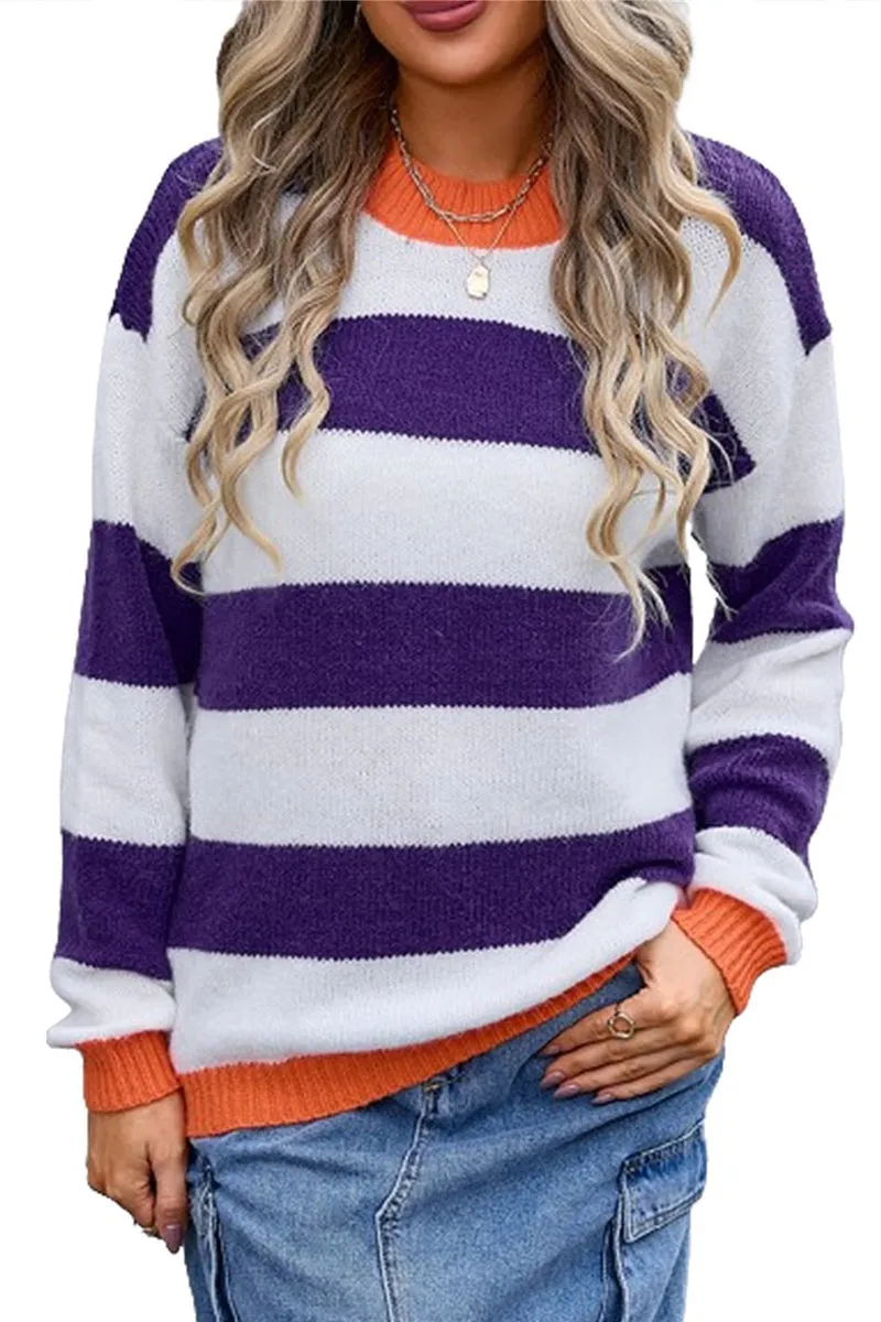 HWR1254 Vibrant Stripe Sweater