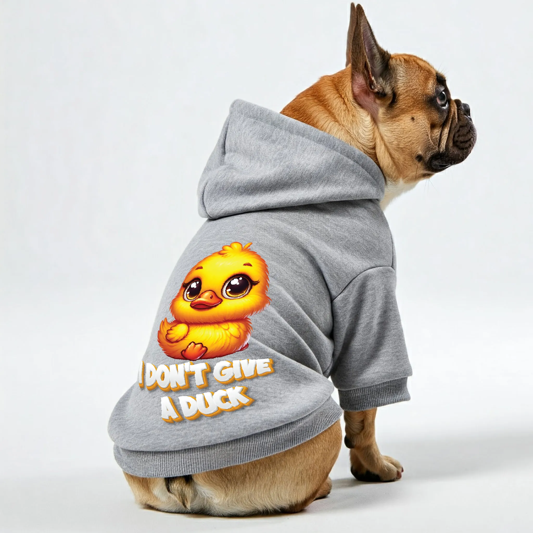 I Don't Give A Duck - Personalized French Bulldog Hoodies with Funny Quotes – Stylish, Cozy, and Premium 100% Cotton