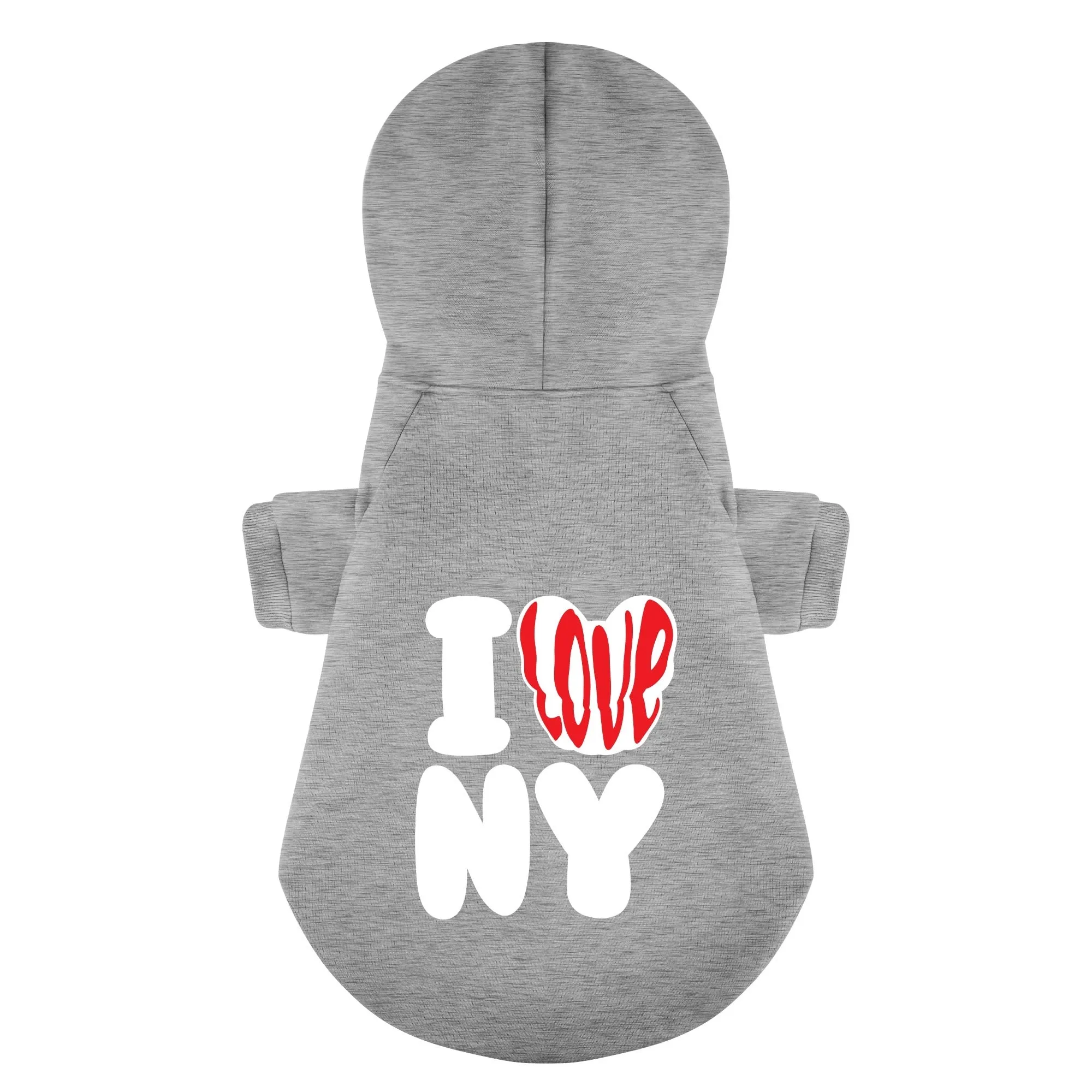 I LOVE NY - Personalized French Bulldog Hoodies with Funny Quotes – Stylish, Cozy, and Premium 100% Cotton