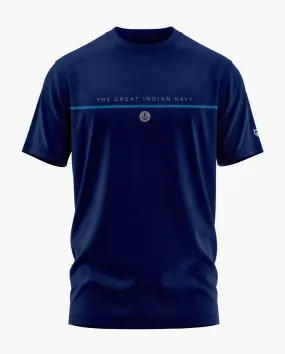 INDIAN NAVY STRIPE Signature LuxeSoft Cotton T-Shirt