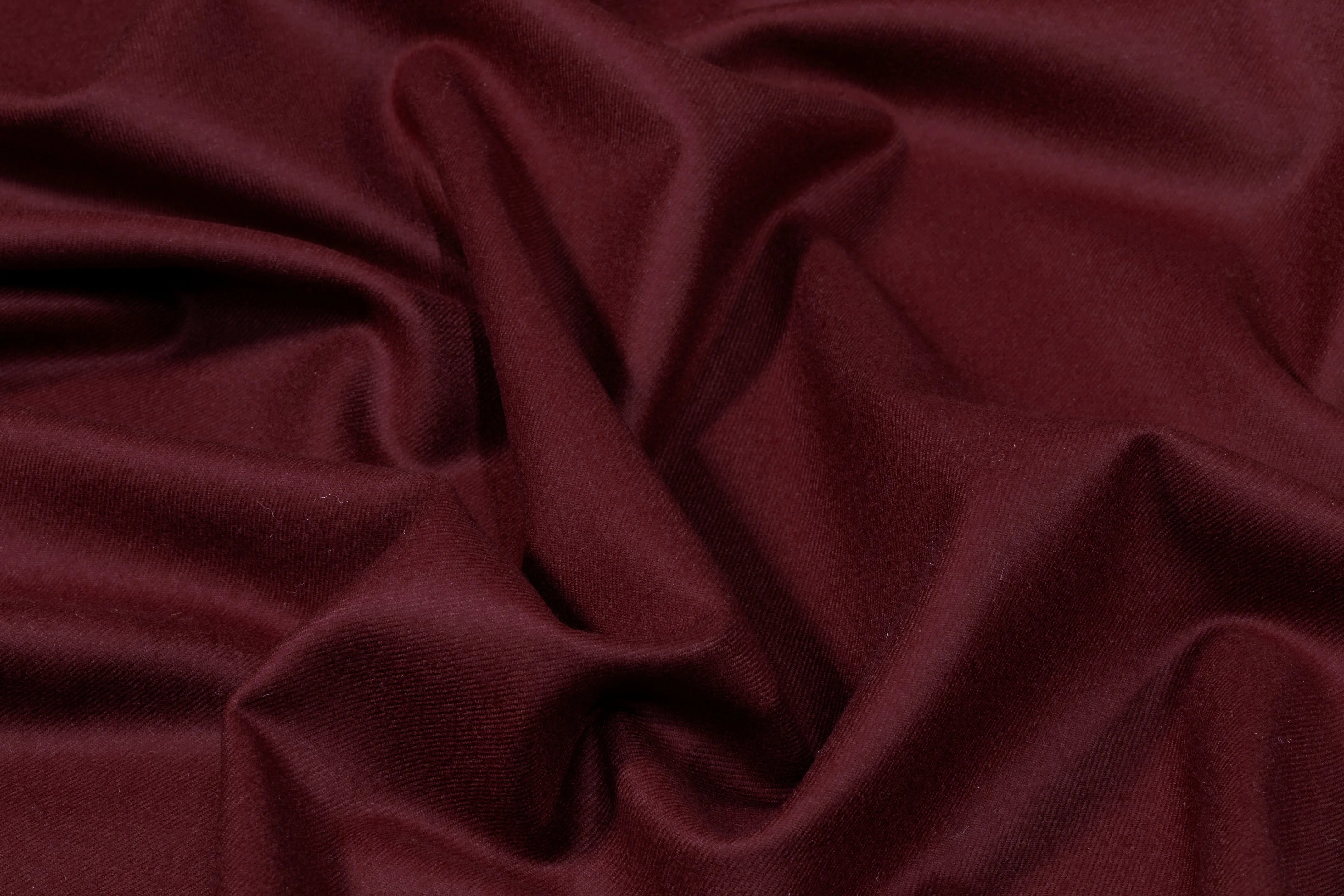 Italian Wool Cashmere Flannel - Burgundy