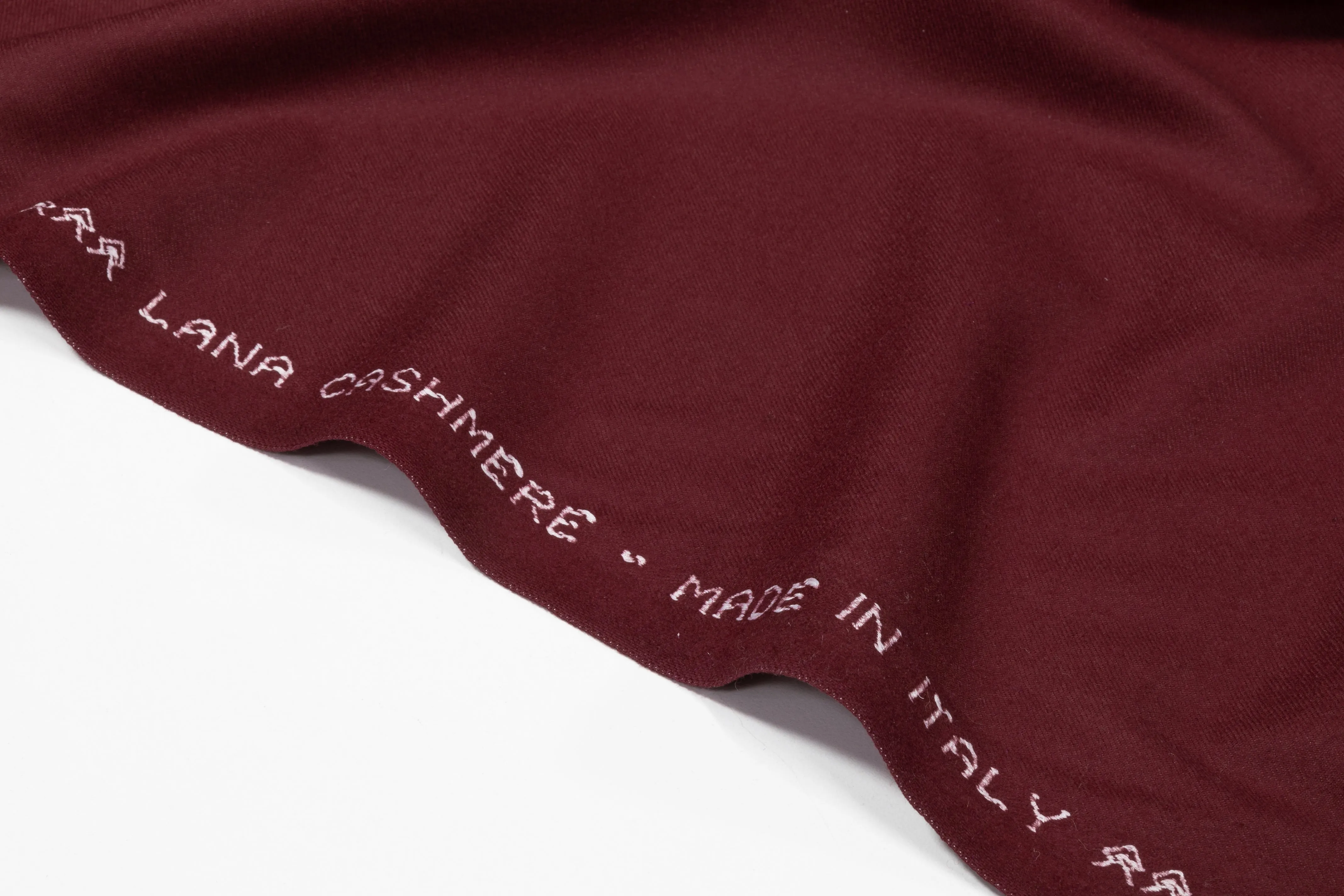 Italian Wool Cashmere Flannel - Burgundy