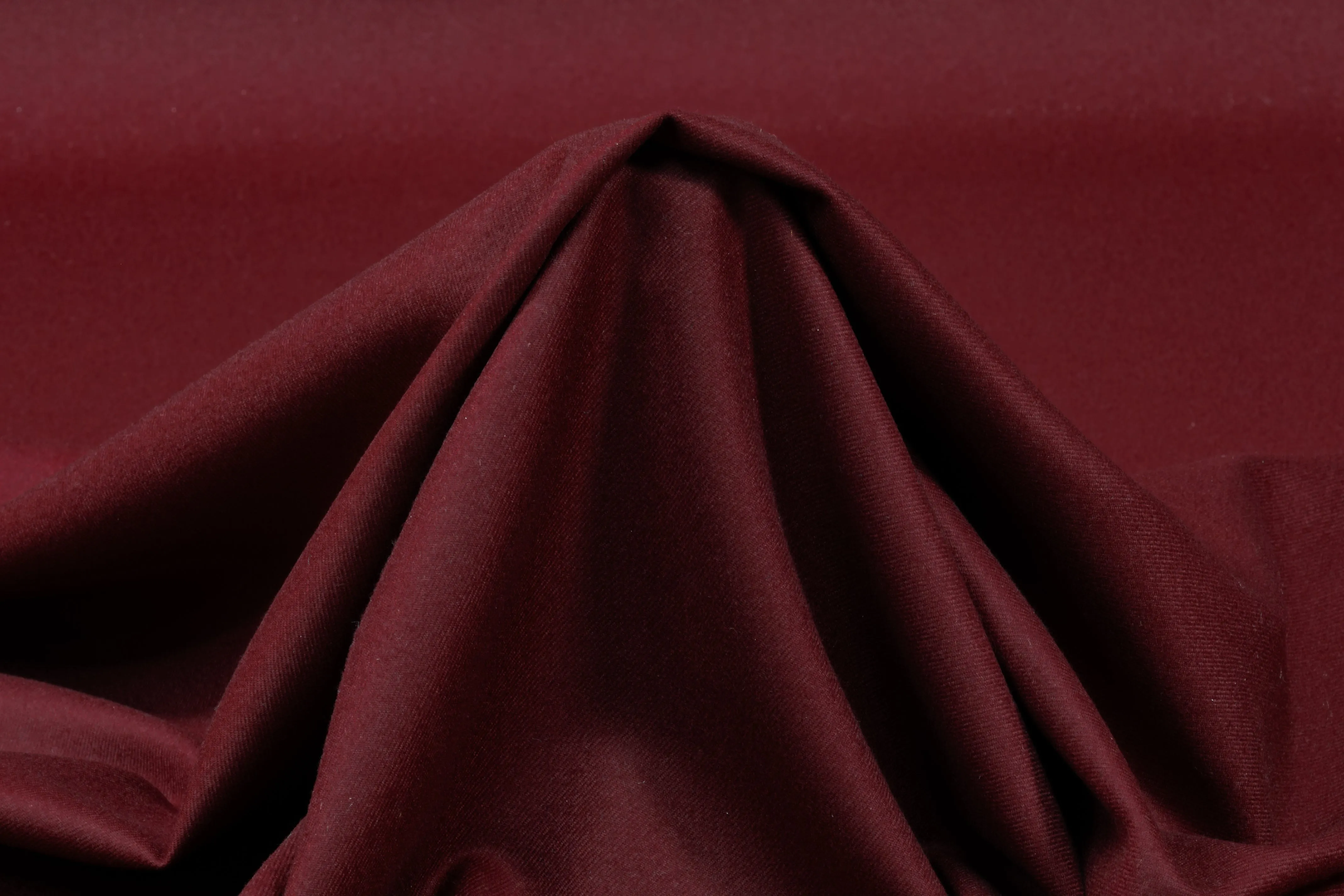 Italian Wool Cashmere Flannel - Burgundy