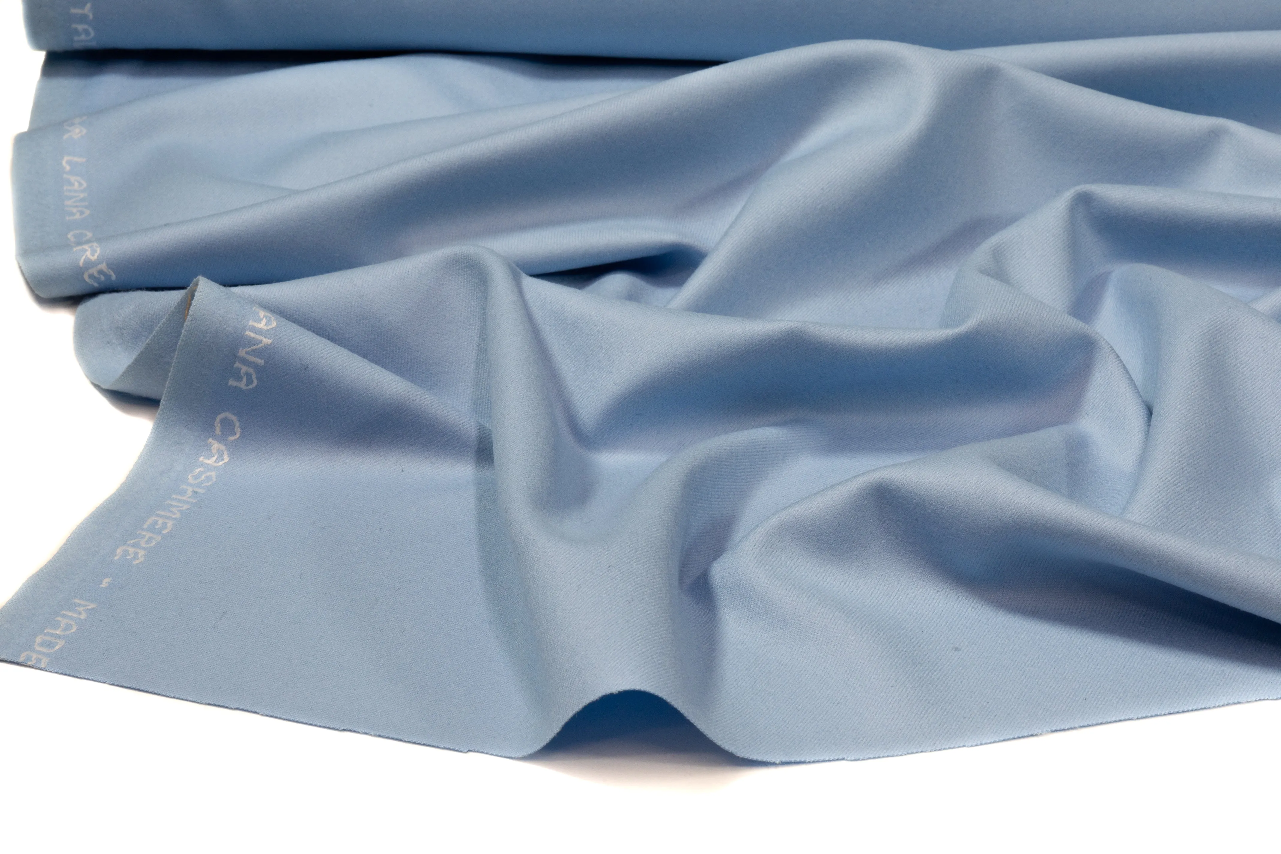 Italian Wool Cashmere Flannel - Sky Blue