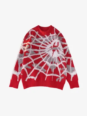 KG Spider-Web Knitted Sweater