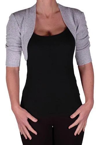 Lavina Short Sleeve Lurex Knitted Shrug