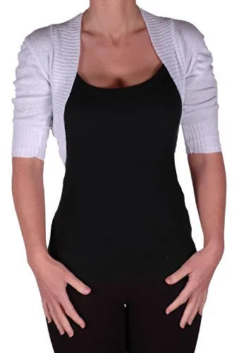 Lavina Short Sleeve Lurex Knitted Shrug