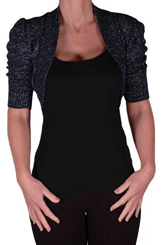 Lavina Short Sleeve Lurex Knitted Shrug