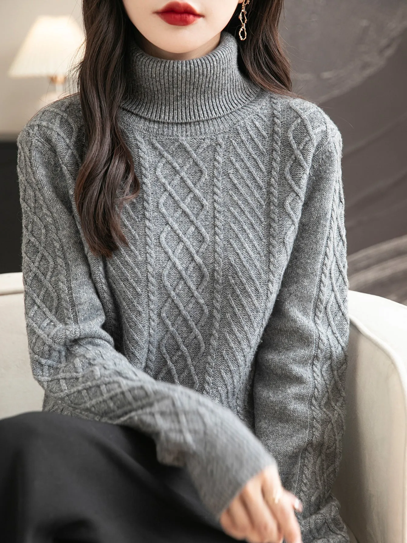 Lucy Woman Long Sleeve Knit Sweater