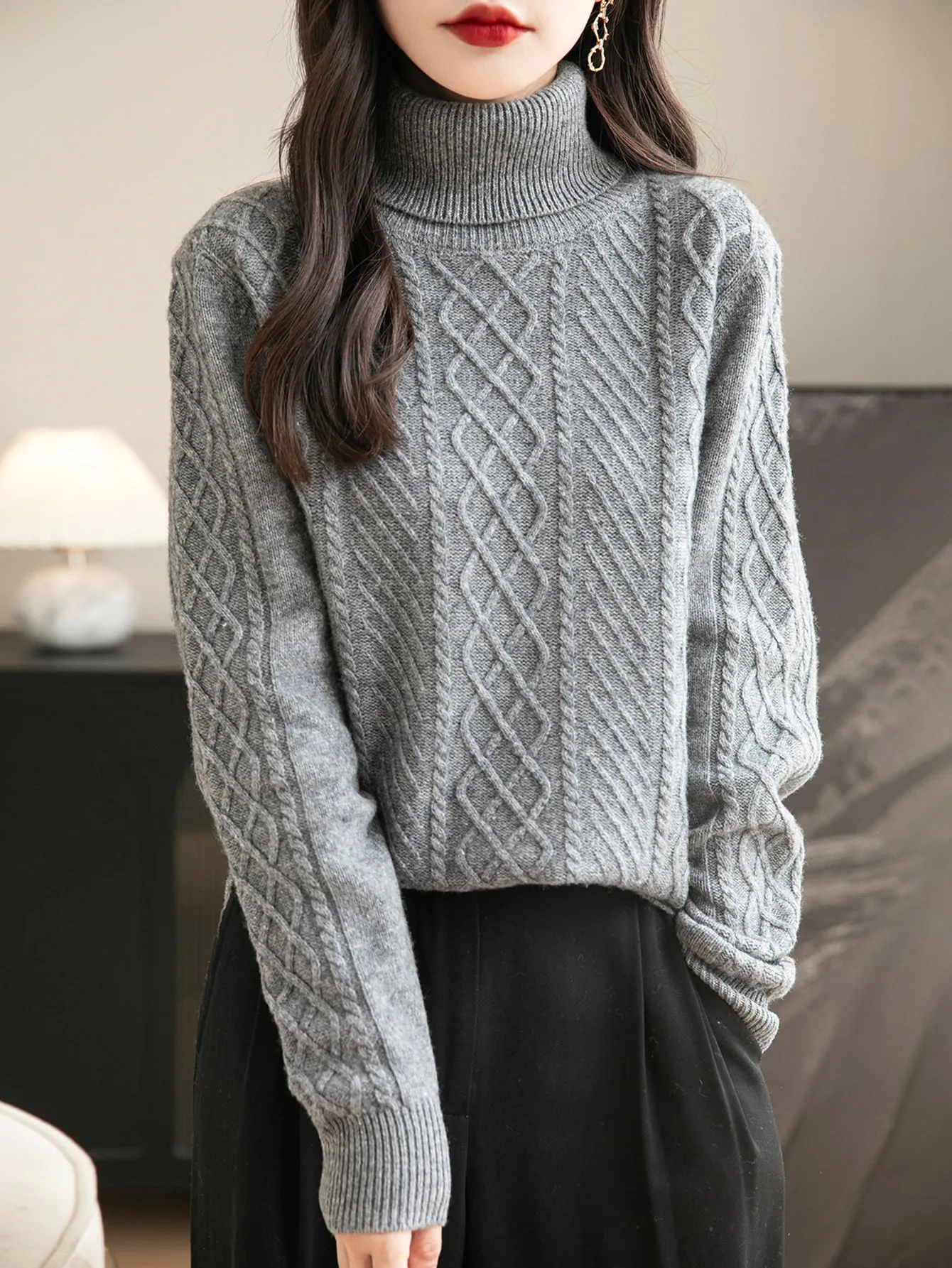 Lucy Woman Long Sleeve Knit Sweater