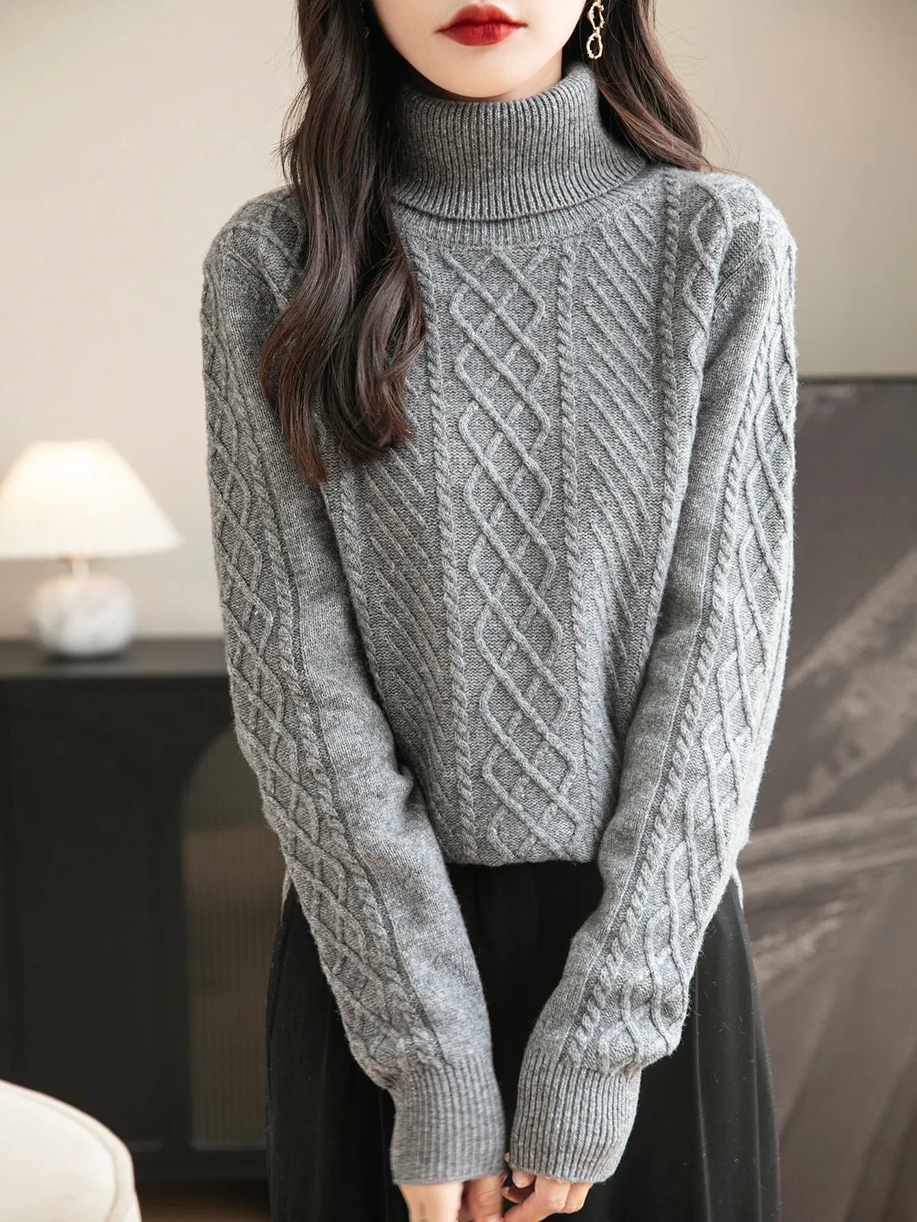 Lucy Woman Long Sleeve Knit Sweater