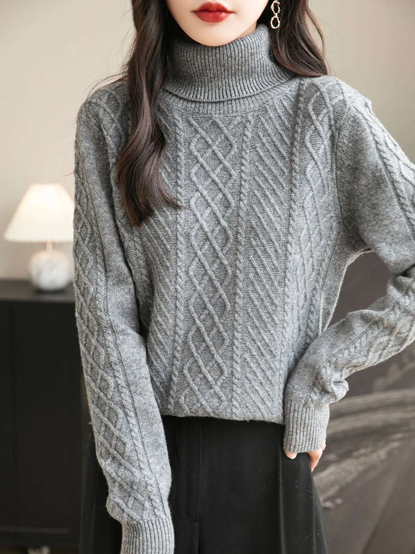 Lucy Woman Long Sleeve Knit Sweater