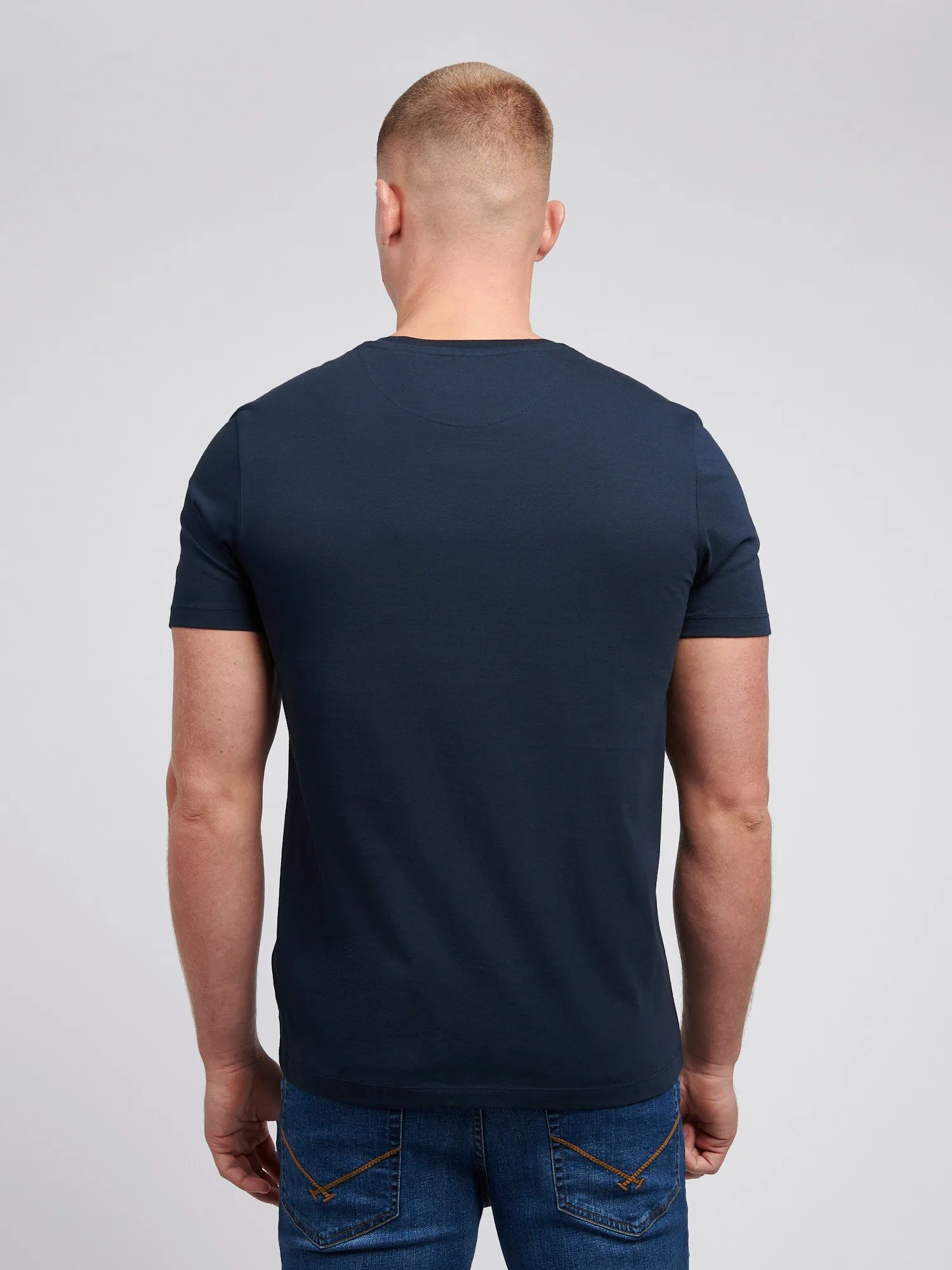 Mens Authentic Graphic T-Shirt in Dark Sapphire Navy