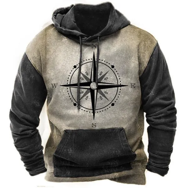 Men's Digital Print Street Fashion Hoodie - Loose Fit, Youth Style