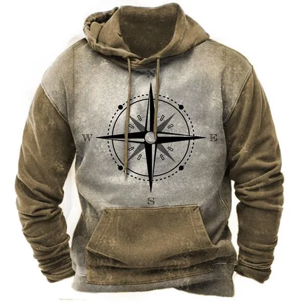 Men's Digital Print Street Fashion Hoodie - Loose Fit, Youth Style