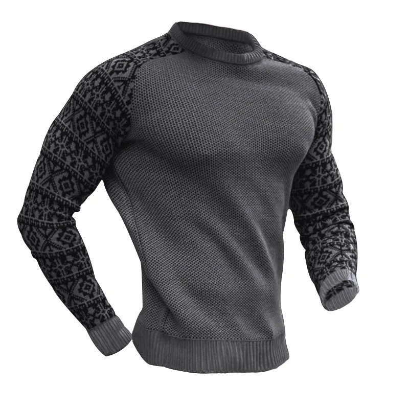 Men's Knitted Waffle Plaid Slimming Top